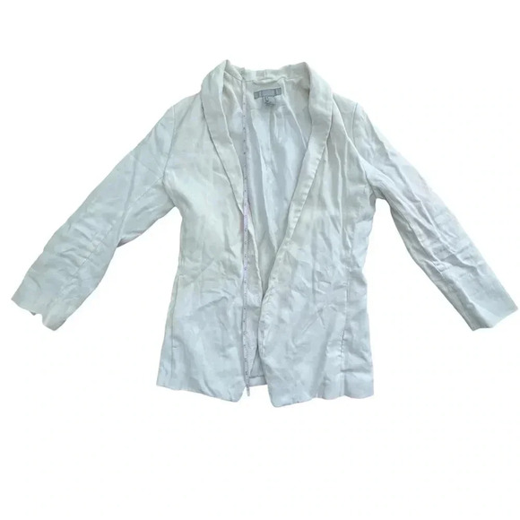 H&M Cream Blazer with Pockets Business Casual Office Jacket, size 4 or Small - Picture 7 of 10